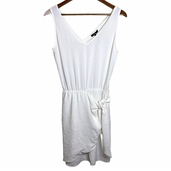 Drew Women's White Colby Wrap Tie Front Sleeveless Mini Dress Size XS - Picture 1 of 7
